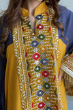 Jalabiya with cardigan sleeves, embroidered and decorated with Ceylon cumin beads 