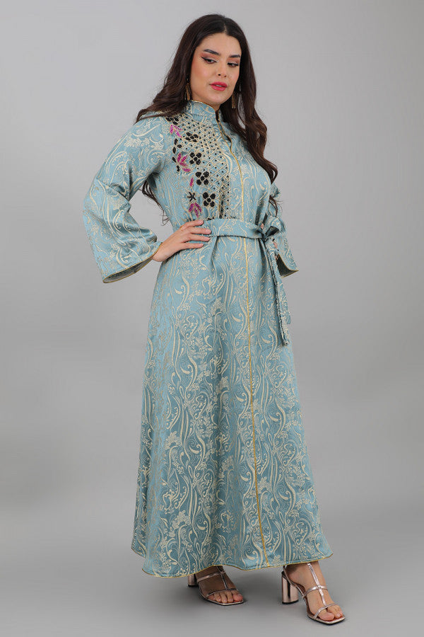 Tiffany embroidered jacquard robe