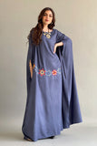 Blue floral bisht galabiya