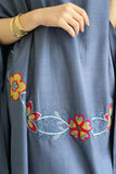 Blue floral bisht galabiya