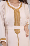 Moroccan style jalabiya embroidered with cotton