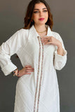 Embroidered linen robe