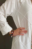 Embroidered linen robe