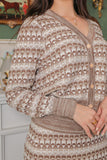 Midi skirt and button-down blouse set