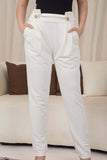 White high waisted trousers 