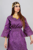 Chanton robe embroidered with sequins with ruffles sleeves 