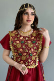 Shantoun embroidered chest robe, Oud color 