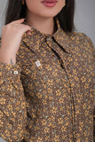 Brown georgette shirt 