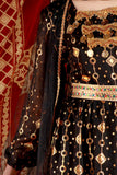 Jalabiya with a traditional design with a black bisht 