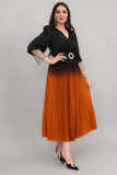 Silver lace dress, orange color