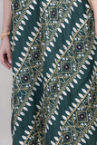 A luxurious Kuwaiti galabiya, embroidered in olive color