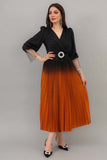 Silver lace dress, orange color