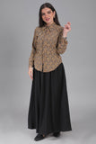 Brown georgette shirt 