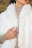 White short fur winter jacket 