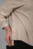 Beige button-up shirt 