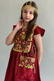 Girls' Shantoun embroidered bodice, Oud color 