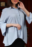 Sky blue linen shirt 