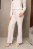 Winter trousers with drawstring, white 