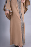 Soft robe with beige belt