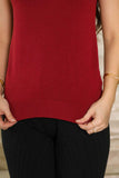 Winter blouse with high collar, maroon color 