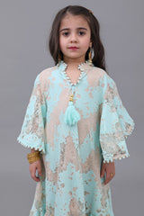 Girls' lace robe with elegant design
