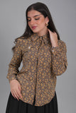 Brown georgette shirt 