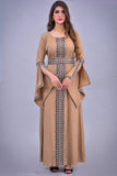 Soft robe with beige belt