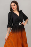 Silver lace dress, orange color