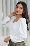 Lulu white button-up blouse