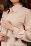 Fitted shirt in beige colour 