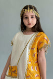 Kuwaiti girls' jalabiya embroidered with sequins, cumin colour 