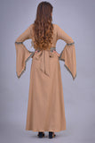 Soft robe with beige belt