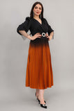 Silver lace dress, orange color