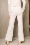 Winter trousers with drawstring, white 