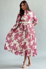 Mord Perkins split dress in fuchsia