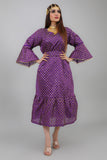 Chanton robe embroidered with sequins with ruffles sleeves 