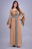 Soft robe with beige belt