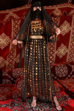 Jalabiya with a traditional design with a black bisht 