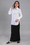 White plain button-down collar shirt 