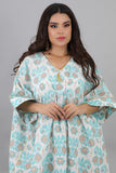 Jalabiya with butterfly design and Tiffany color prints